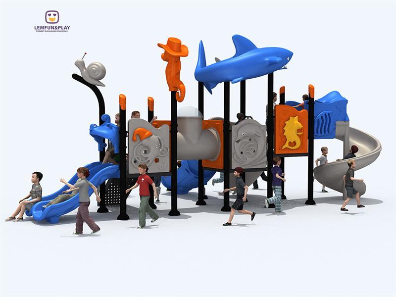 Well Designed Kids Outdoor Playground With Interesting Equipment LM-ZN063