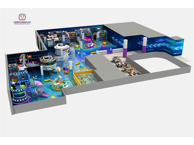 Large Kids Space Themed Indoor Playground With Customized Design For Customers