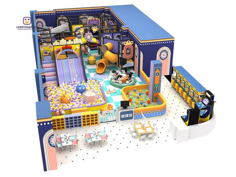 Well Design Macaroon Themed Kids Indoor Playground With Creative Slide Factory Direct Sale