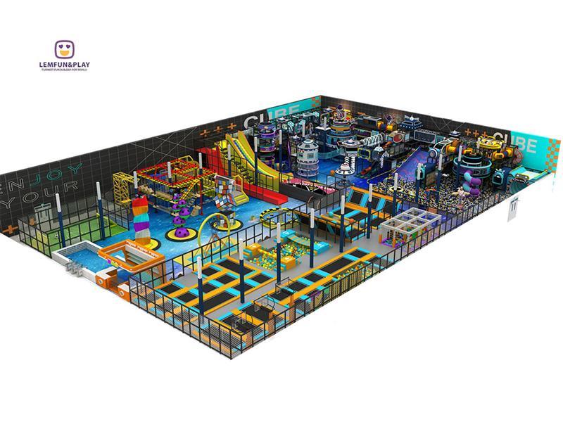 Large Commercial Indoor Playground With Creative Play Items For Sale