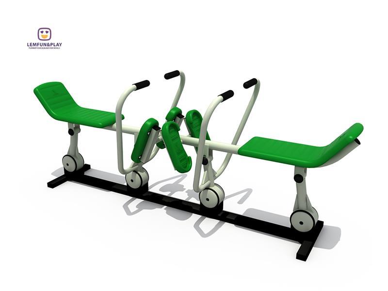 Commercial Double Boating Exercise Machine Outdoor Gym Equipment For Sale