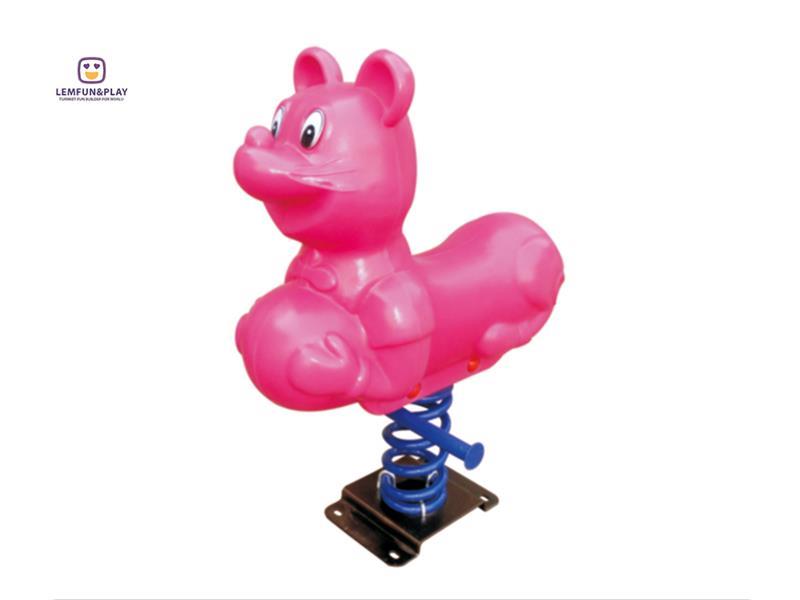 Pink Lovely Kids Oriented Spring Rider Frog shaped For Sale