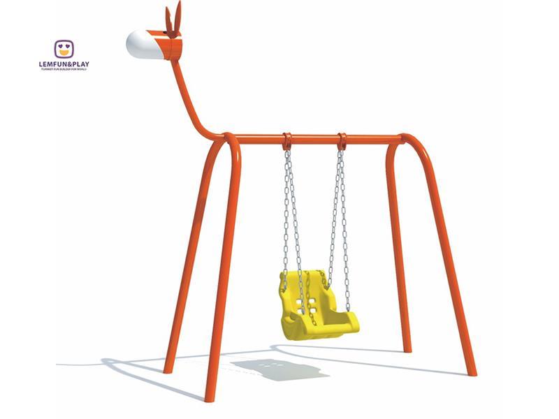 Commercial Animal Shaped Outdoor Swing Equipment For Urban Park