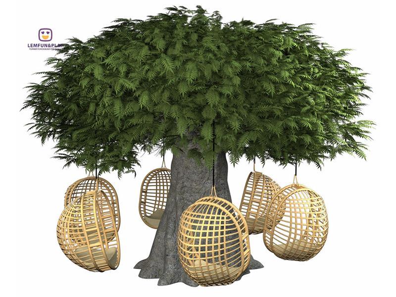 Vivid Tree Shape Play Structure Kids Swing Equipment With Unique Design For Sale