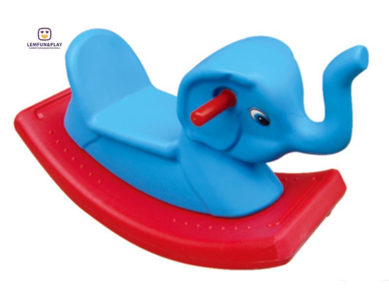 Cute Elephant Shaped Kids Rocking Horse Outdoor Playground Equipment For Sale