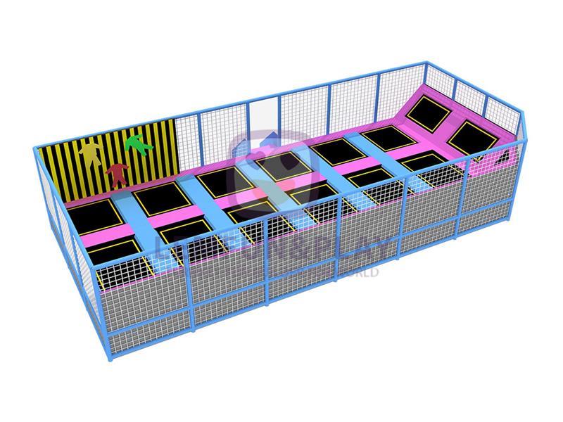 Simple Indoor Trampoline Amusement Park with Sticky Wall for Sale