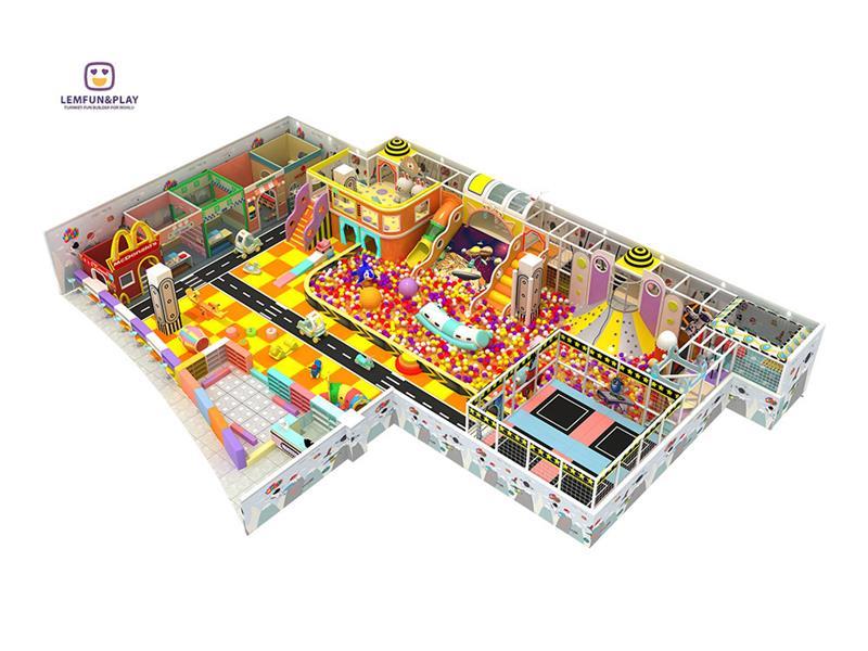 Large Children Indoor Playground Equipment with Kids Role Play House for Sale