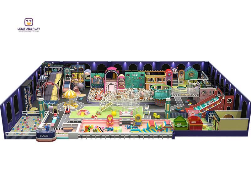 Large Kids Indoor Playground with Exciting Slide for Commercial Park