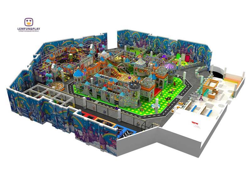 Integrated Kids Indoor Playground with Interesting Maze Play Castle for Sale