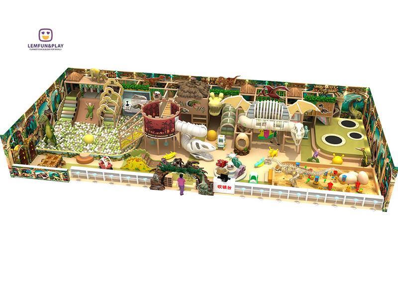 Interesting Kids Indoor Playground Equipment with Dinosaur Theme for Sale