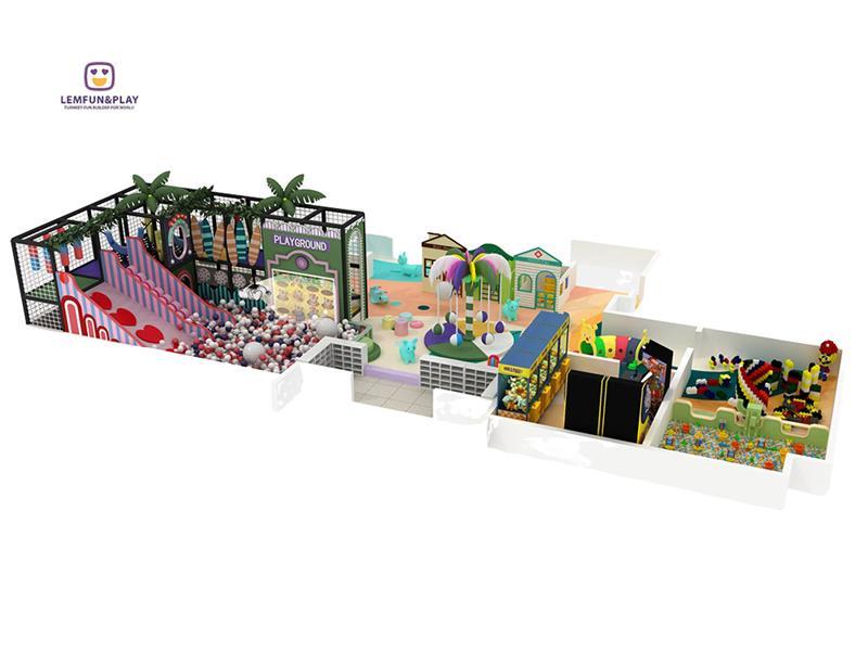Interesting Kids Indoor Playground Equipment with Jungle Themed Maze Game Set for Sale