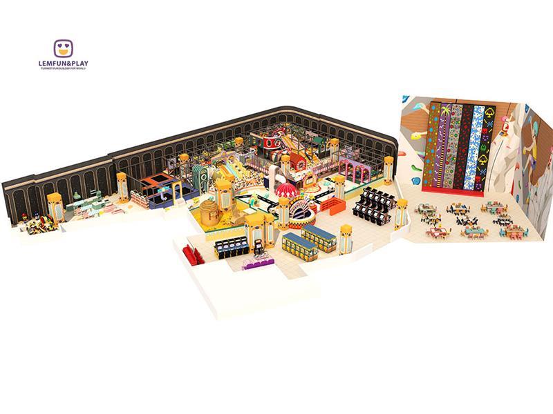 Commercial Integrated Kids Indoor Playground Equipment With Climbing Area for
