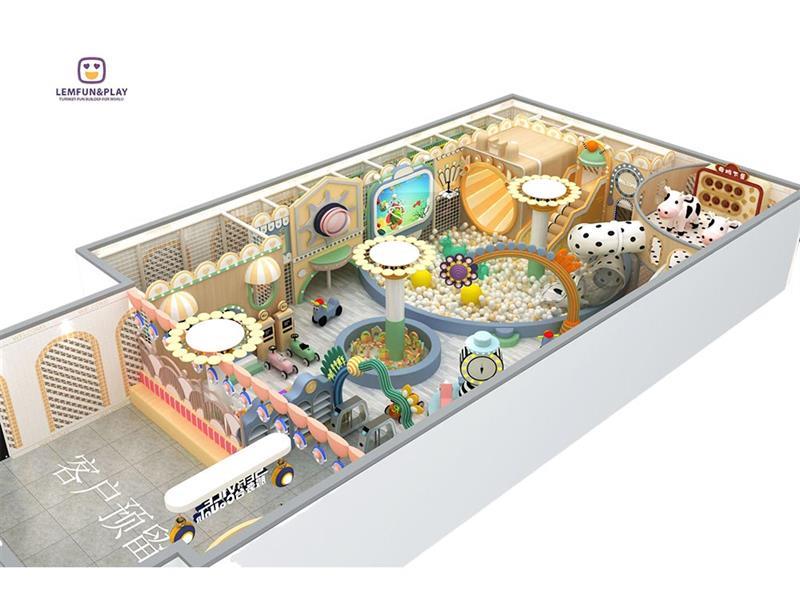Macaroon Themed Kids Indoor Playground Set With Beautiful Slide for Sale